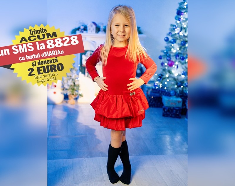 Tratamentele salvatoare pentru Maria costă aproximativ 60.000 de euro. Fetița de 5 ani, bolnavă de leucemie acută limfoblastică, trebuie să stea cel puțin un an într-un spital din Italia