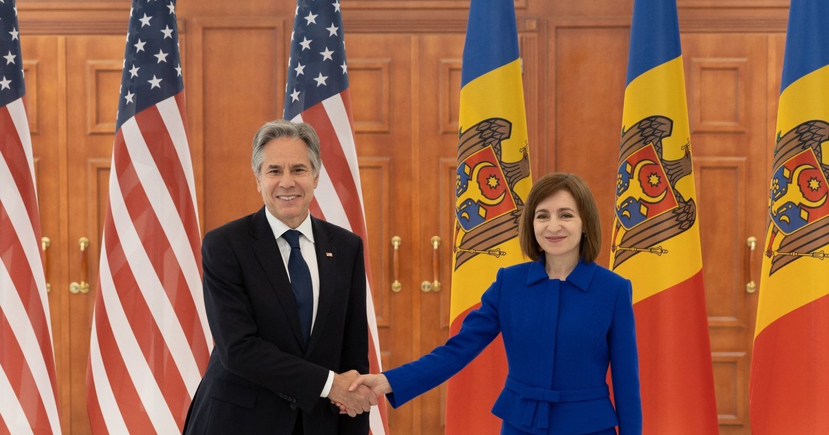 Antony Blinken și Maia Sandu Foto: Profimedia