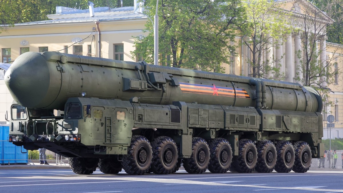 Racheta balistică intercontinentală RS-24 Yars, expusă în scop propagandistic la parada de 9 mai de la Moscova Foto: Profimedia