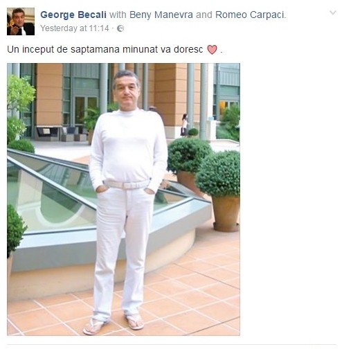 Gigi Becali ne încântă privirile cu o pereche de șlapi de toată frumusețea