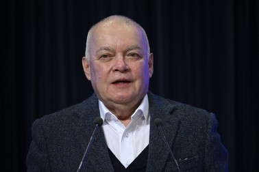 MOSCOW, RUSSIA - NOVEMBER 01: Dmitry Kiselyov, Director General of Rossiya Segodnya International Media Group opens the Media forum of Commonwealths of Independent States (CIS) countries, held in Moscow, Russia on November 01, 2023. Sefa Karacan / Anadolu