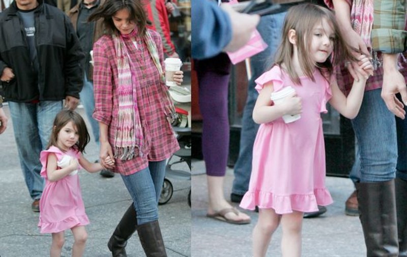 Katie Holmes, mândră că fetiţa ei poartă tocuri la trei ani