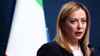 Italy's Prime Minister Giorgia Meloni press conference in Brussels