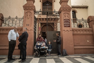 Intrarea la Biserica Ortodoxă Sf. Nicolae din Castellón de la Plana de pe Calle San Roque