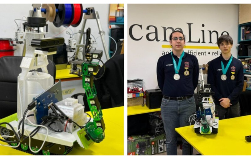 Doi elevi din Iași, care au inventat un robot autonom pentru colectarea deșeurilor, au fost premiați la o competiție internațională din Tunisia