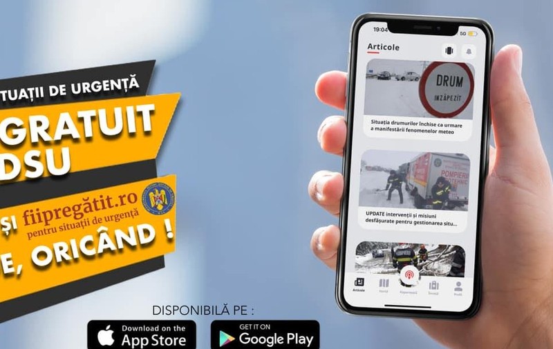 DSU a lansat versiunea actualizată a aplicaţiei de alerte. Ce conține