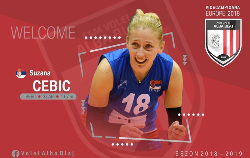 Voleibalista sârbă Suzana Cebici, de la CSM București la Volei Alba Blaj