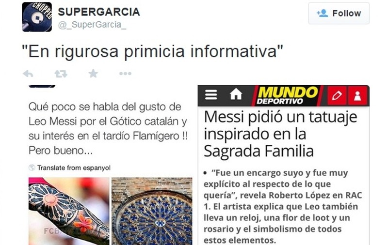 Messi și-a făcut un nou tatuaj. El dovedește astfel că e fidel Barcelonei