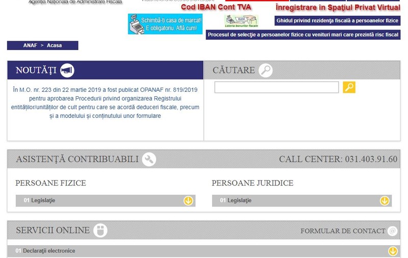 Chestionarele pentru stabilirea rezidenţei fiscale se pot completa și depune și online