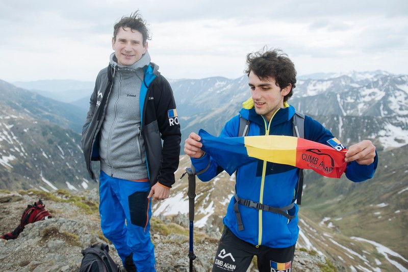 Răzvan Nedu, alături de antrenorul de la Climb Again, Claudiu Miu