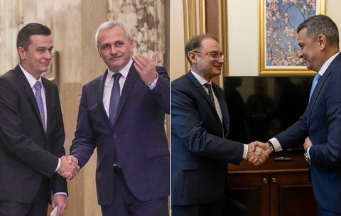 Sorin Grindeanu, Liviu Dragnea, Luca NIculescu Sursa foto Inquam Photos   Octav Ganea, Facebook   PSD Olt