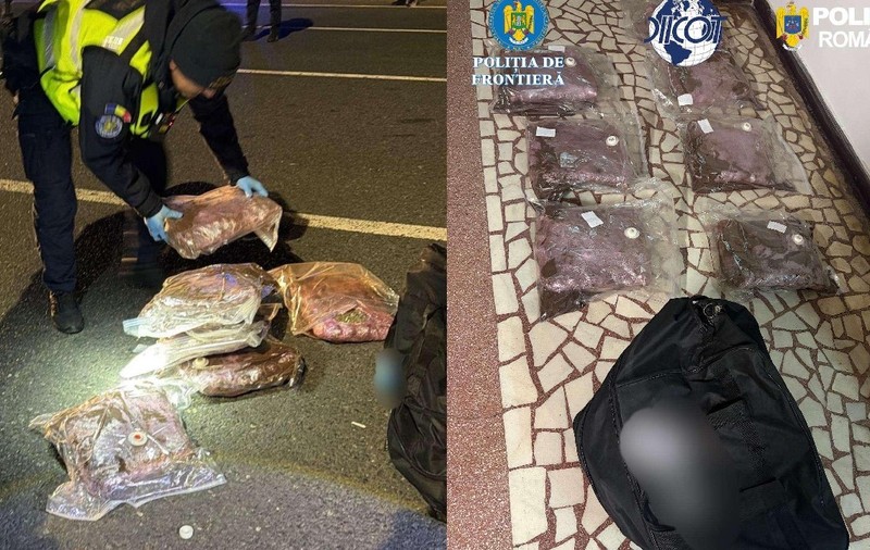 bagaj cu  7 kilograme de canabis descoperit de polițiști la vama Nadlac-12-octombrie