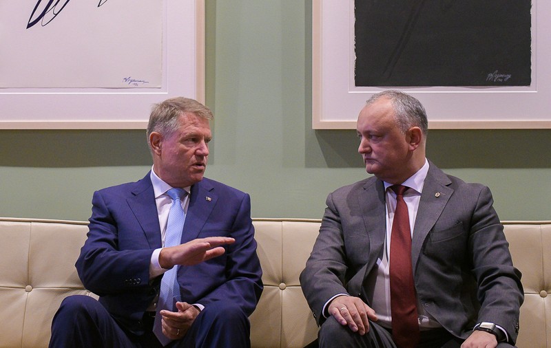 FOTO | Klaus Iohannis, întrevedere cu omologul său din Republica Moldova, Igor Dodon, în marja Adunării ONU