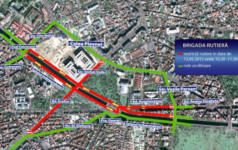 Duminică, între 10,30 şi 11,30, ocoliţi centrul Capitalei!