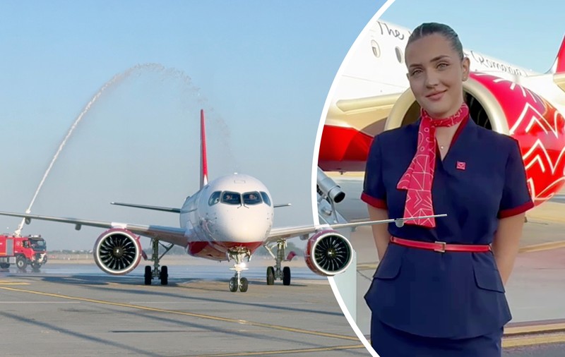 Meniu de lux în cel mai nou Airbus al unei companii românești! Libertatea a urcat la bordul noului avion de peste 100 de milioane de euro