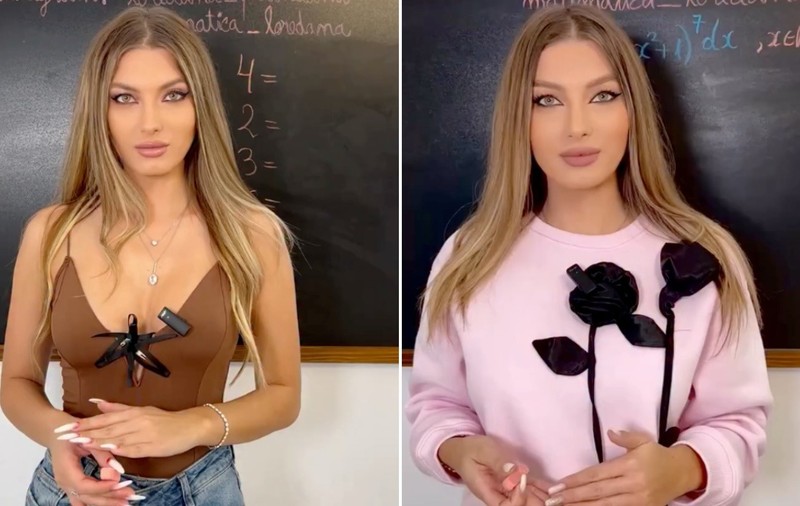 Profesoară de matematică din Iași, vedetă pe TikTok și Instagram. Cum a convins peste 200.000 de elevi să învețe pentru Bac: „Îmi aleg rochiile în funcție de lecția pe care o predau”