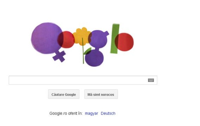Google sărbătorește 8 Martie, Ziua Femeii, cu un logo special