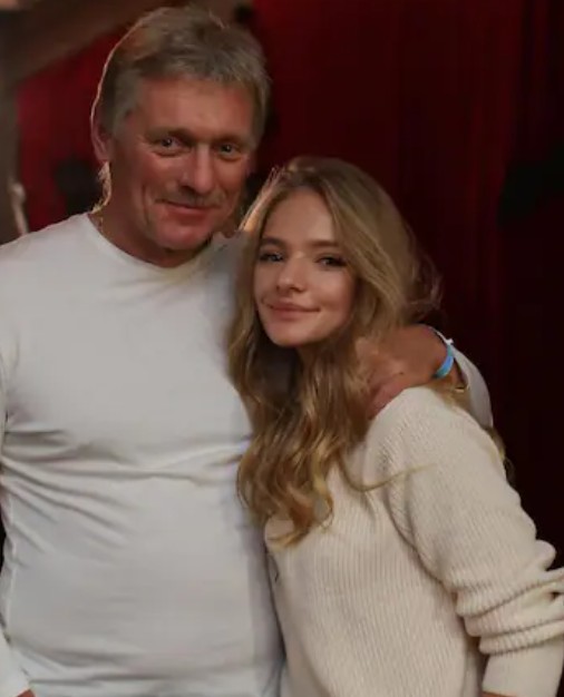 Dmitri și Elisaveta Peskova, fiica sa. Foto: Instagram.