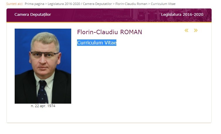 CV-ul cu probleme nu mai apare pe site-ul Camerei Deputaților