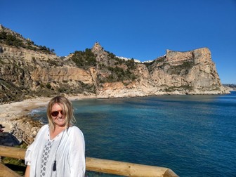 Actrița, în stațiunea Javea, unde și-a cumpărat un apartament