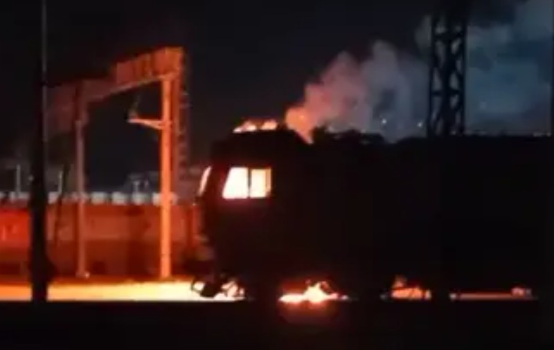 Locomotivă rusească transformată în torță de partizani, în regiunea Lipețk: „Suntem chiar în inima voastră”