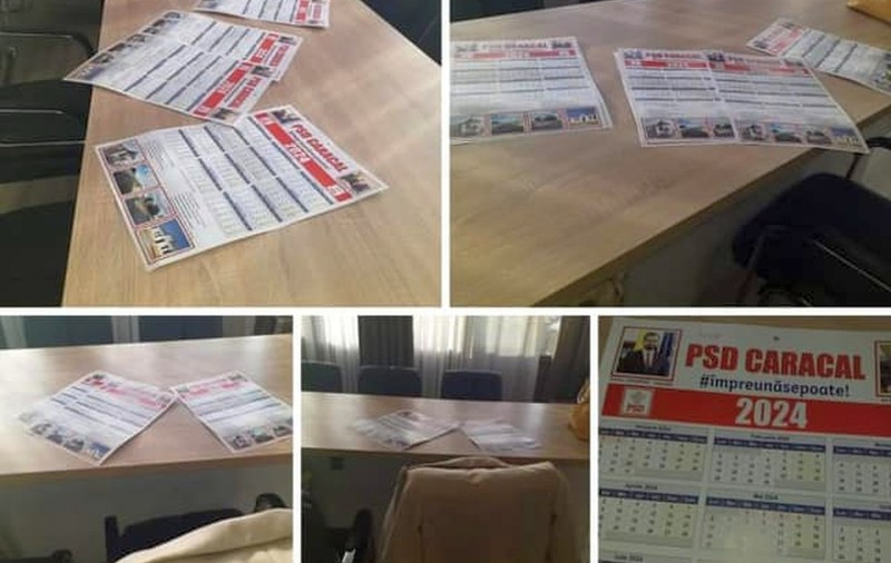 Un lider PNL acuză PSD că face propagandă politică în licee din Olt. Calendare cu sigla partidului și poza primarului Ion Doldurea