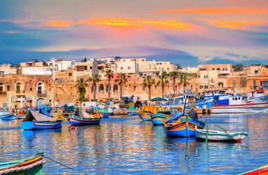 Marsaxlokk, un mic sat pescăresc din Malta. Foto: 123rf