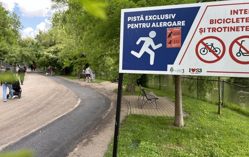 Pista de alergare din parcul IOR va fi mutată pentru că pe actuala se intră cu mașinile