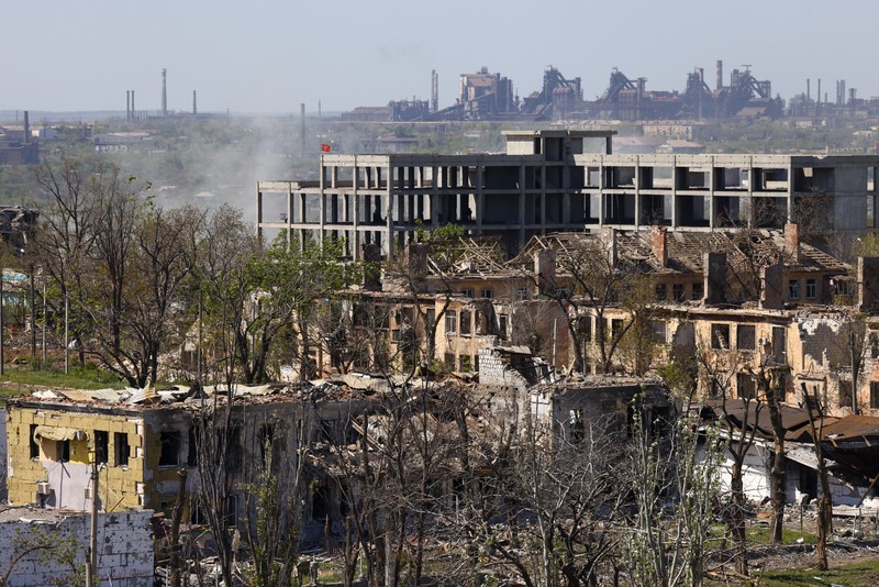 Distrugerile provocate de armata rusă în Mariupol. Foto: Profimedia