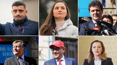 George Simion, Anamaria Gavrila, Nicusor Dan, Crin Antonescu, Victor Ponta, Elena Lasconi