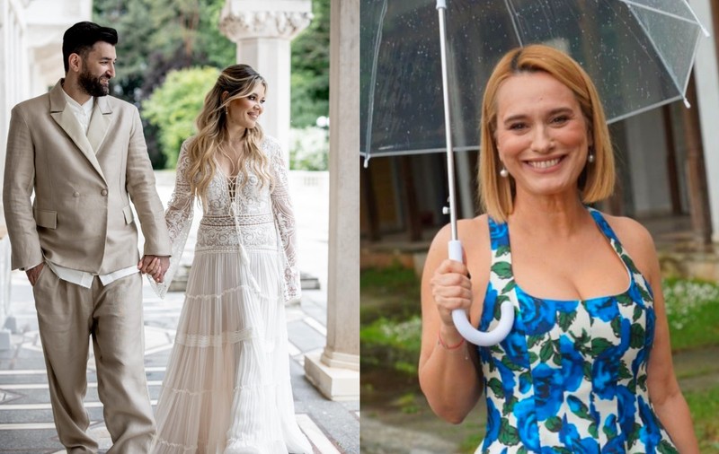 Andreea Esca, apariție elegantă la nunta lui Smiley cu Gina Pistol. Cât costă rochia îmbrăcată de prezentatoare