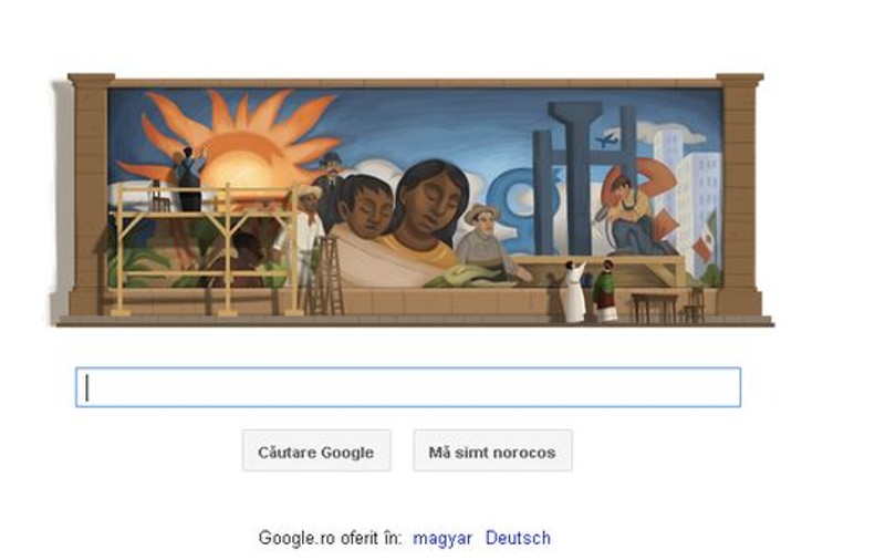 Google sărbătorește 125 de ani de la nașterea pictorului Diego Rivera