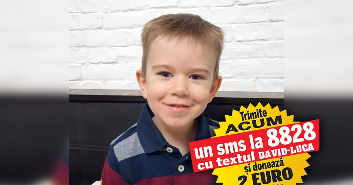 David-Luca luptă de cinci ani cu o boală care i-a ”furat” bucuria de merge. Hipotonia severă poate fi învinsă, dar tratamentele costă 12.000 de lei lunar