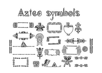 Tribal aztec vector symbols for logo.