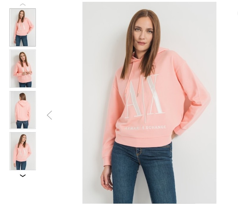 Hanorac Armani Exchange cu imprimeu logo