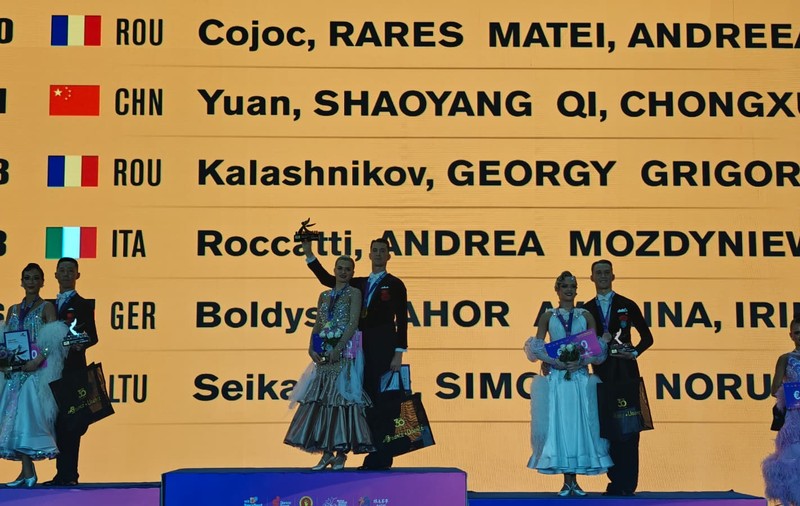 Dansatorii Rareș Cojoc și Andreea Matei sfidează statisticile și provoacă istoria. Au câștigat la Nanjing și al doilea Grand Slam al sezonului, după Blackpool, după ce vineri și-au apărat titlul mondial