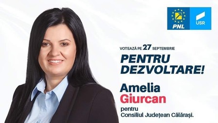 Amelia Giurcan a candidat fără succes la localele din 2020 pentru șefia CJ Călărași | Sursa: Facebook