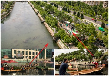 Locul unde a fost pontonul (stânga) și fosta terasă lipoveană. Foto: Eli Driu și Rowmania