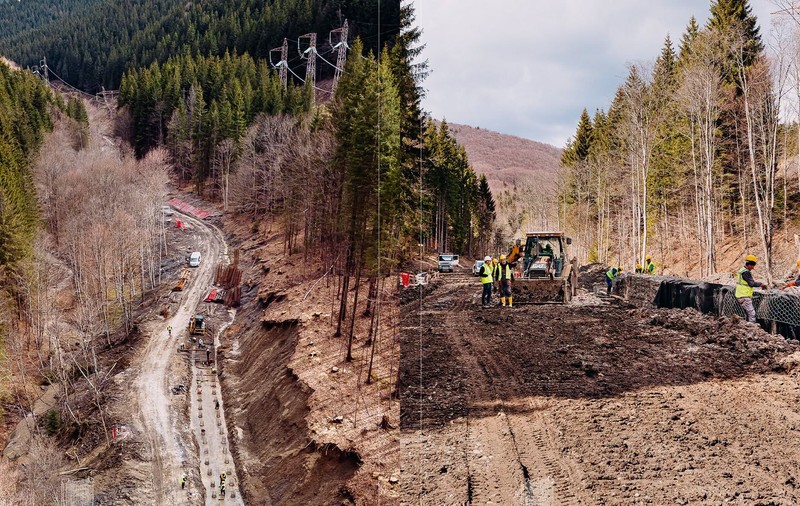 Cât a înaintat în 8 luni drumul prin munți gândit să elibereze Valea Prahovei: compania Erbașu a muncit și în timpul iernii. Termenul estimat pentru deschiderea șoselei