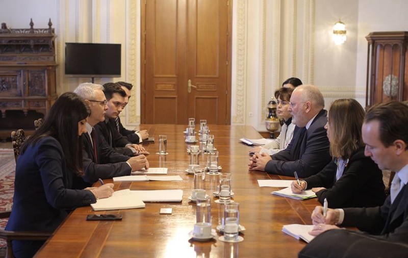 Dragnea, după discuția cu Timmermans: ”Din partea mea nu a existat nicio acțiune împotriva sistemului judiciar”