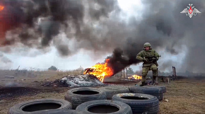 Captură dintr-un clip al Ministerului rus al Apărării din timpul unui exercițiu militar al forțelor ruse în Belarus, 12 noiembrie 2022 | Foto: Profimedia