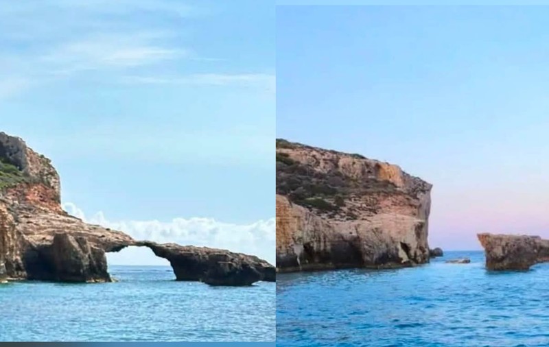 O celebră arcadă de piatră din Malta s-a prăbușit după ce un turist a sărit de pe ea și a ucis pe loc un bărbat aflat pe un ski-jet