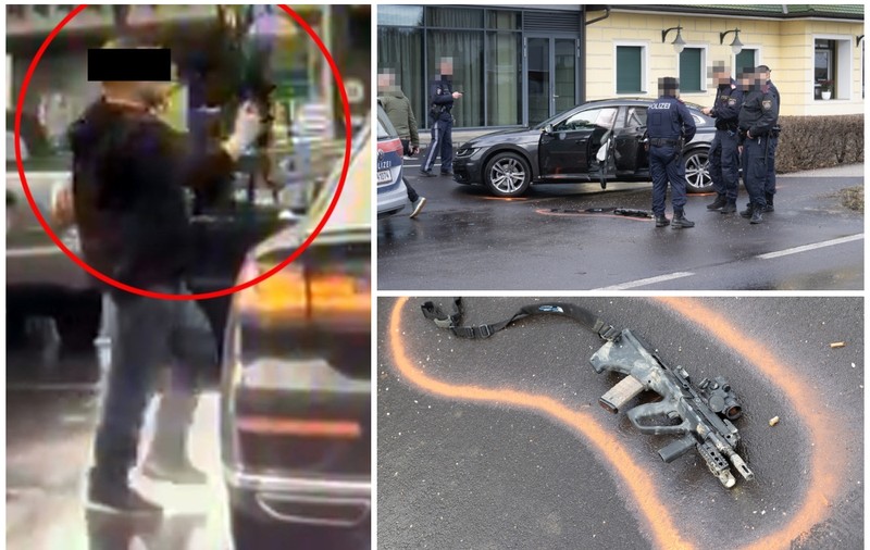 Irakianul care și-a înjunghiat soția română în Austria a rănit apoi grav doi polițiști, le-a furat o pușcă de asalt și a tras în colegii lor