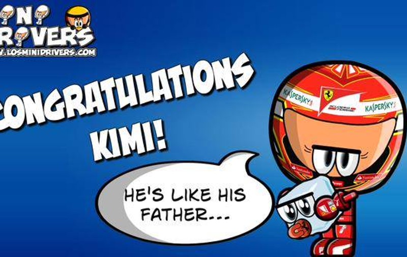 Lotus îl felicită pe Kimi Raikkonen. Finlandezul a devenit tătic