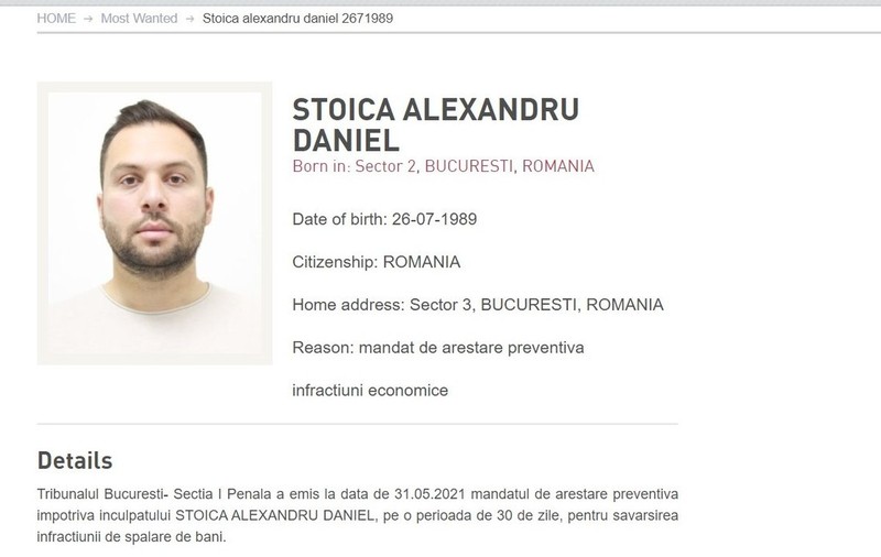 Un român care făcea parte dintr-o rețea de interlopi din SUA a fost prins în Italia. Era pe lista Most Wanted a Poliției