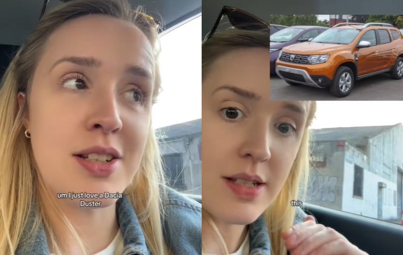 O influenceriță britanică e obsedată de Dacia Duster. Clipul publicat pe TikTok a devenit viral: „E mașina visurilor mele”