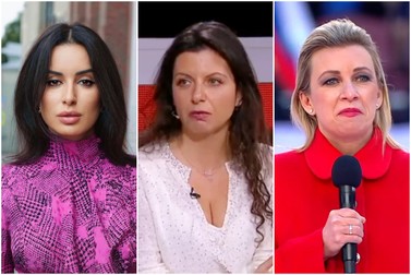 Tina Kandelaki, Margarita Simonian și Maria Zaharova