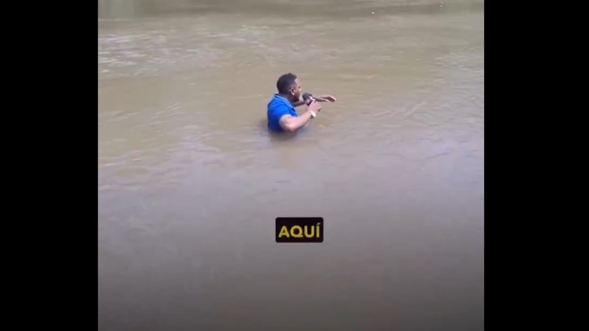 Jurnalist brazilian care a călcat pe cadavrul unei fete a cărei dispariții o relata Foto: X @EltrinoCo