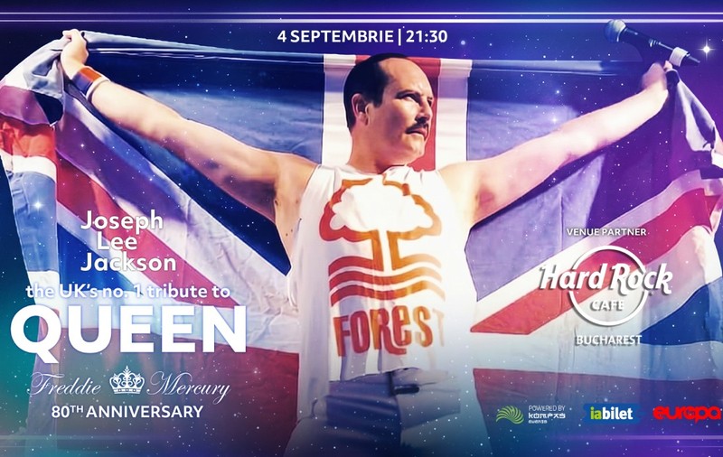 Concert aniversar Freddie Mercury la Hard Rock Cafe București: Joseph Lee Jackson aduce show-ul „Tribute Queen – 80th Anniversary” pe 4 septembrie