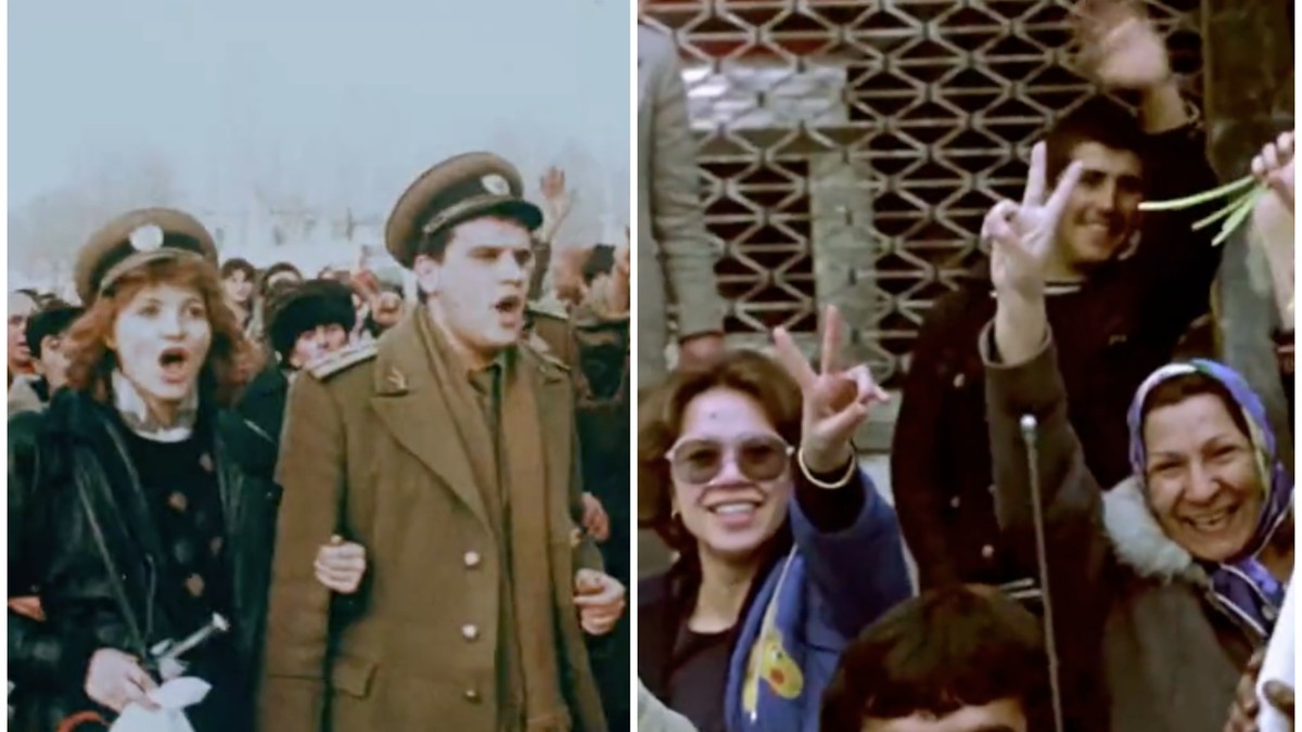 Capturi din imaginile de arhivă din filmul Între Revoluții